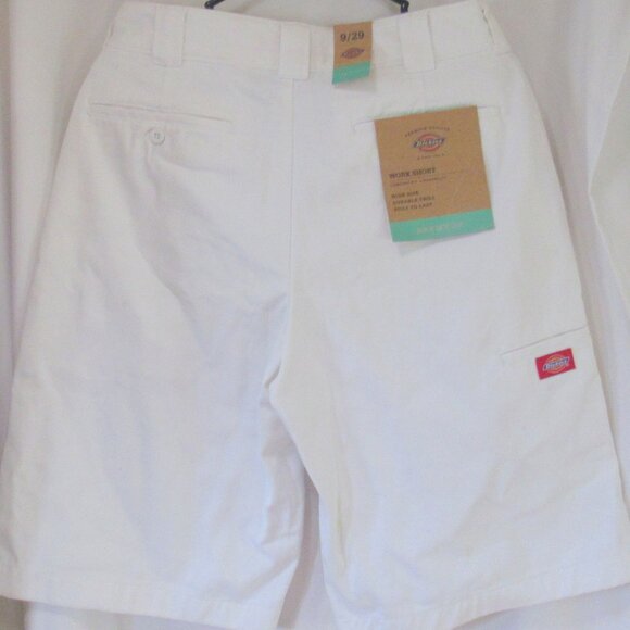 Dickies Girl White Bermuda Shorts, Size 9/29, NWT F379 - Picture 5 of 8
